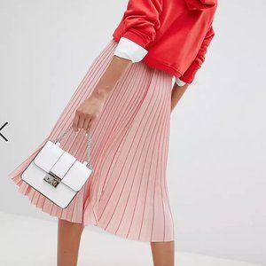 ASOS Stradivarius plisse midi skirt M